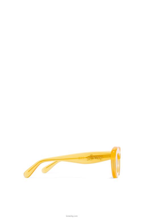 Loewe слънчеви очила cateye в ацетат F84B81504 Жени канарче жълто