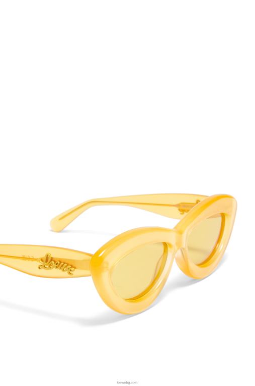 Loewe слънчеви очила cateye в ацетат F84B81504 Жени канарче жълто