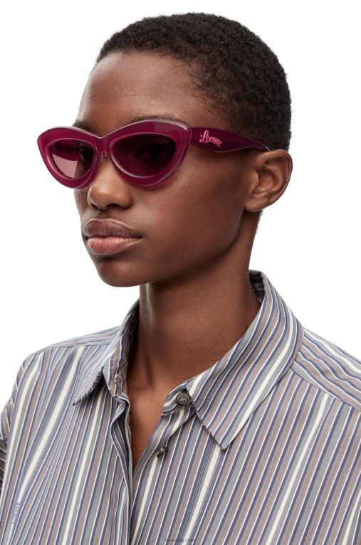 Loewe слънчеви очила cateye в ацетат F84B81506 Жени череша