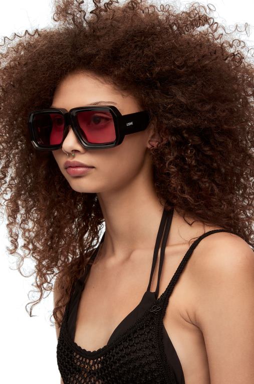 Loewe paula's ibiza гмуркане в маска слънчеви очила F84B81471 Жени лъскаво черно