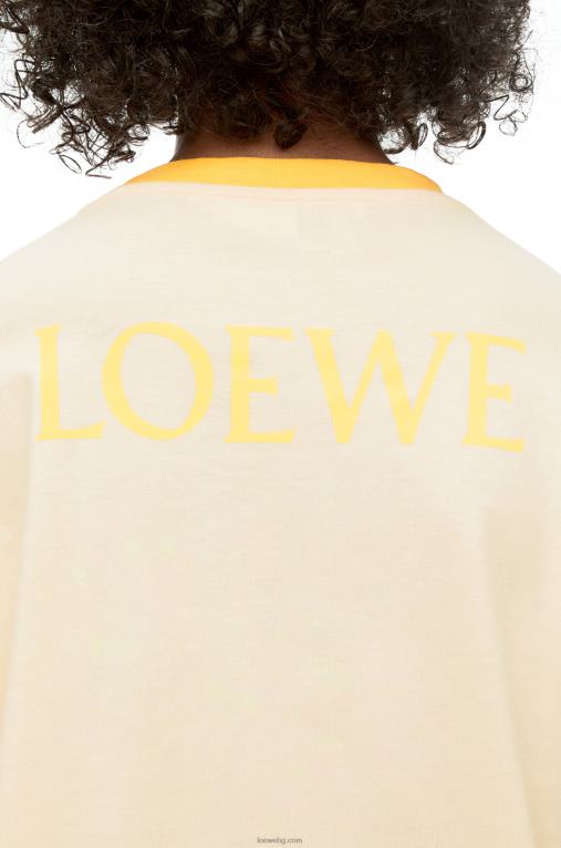 Loewe тениска с дълъг ръкав Heen от памук F84B8836 Жени бежово