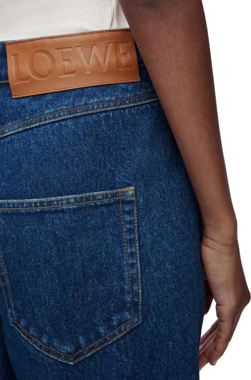 Loewe деконструирани дънки от деним F84B81159 Жени дънково синьо