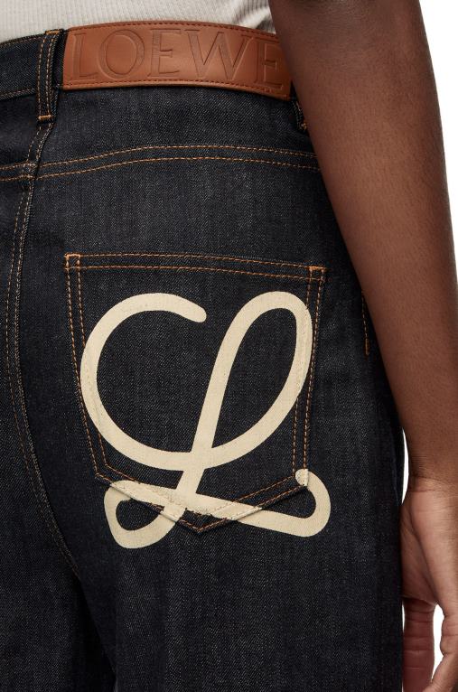 Loewe тесни дънки от деним F84B81190 Жени необработен деним
