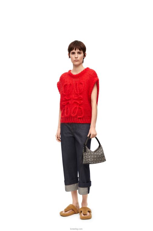 Loewe рибарски дънки от деним F84B81191 Жени необработен деним