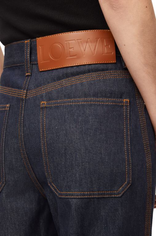 Loewe рибарски дънки от деним F84B81191 Жени необработен деним