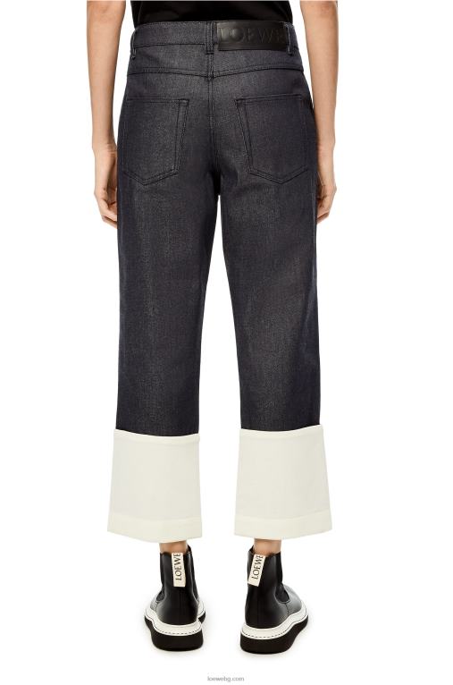 Loewe рибарски дънки от деним F84B81196 Жени тъмносин