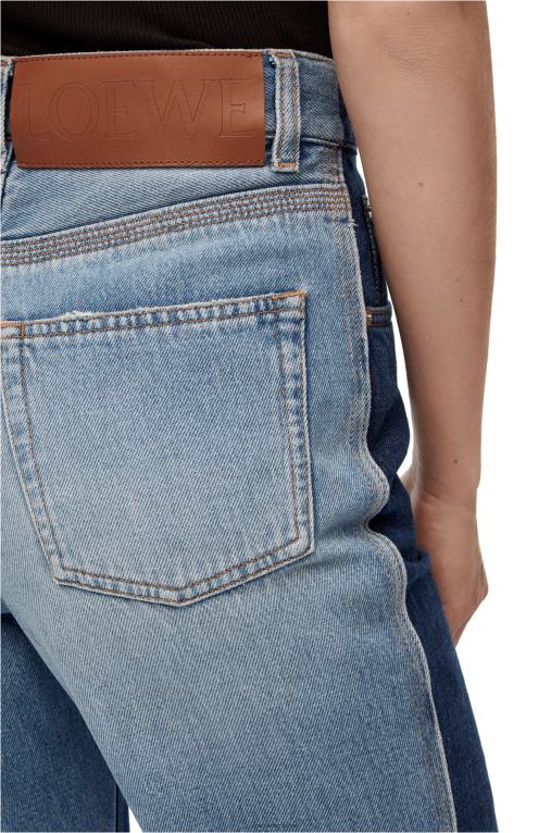 Loewe изрязани дънки от деним F84B81199 Жени деним синьо/светло деним синьо