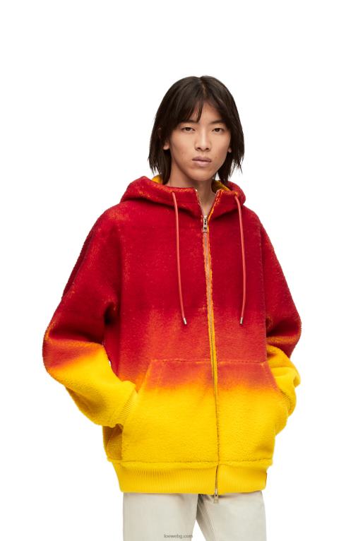 Loewe суичър с качулка Calcifer intarsia в стрижена кожа F84B8839 Жени многоцветен