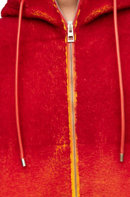 Loewe суичър с качулка Calcifer intarsia в стрижена кожа F84B8839 Жени многоцветен