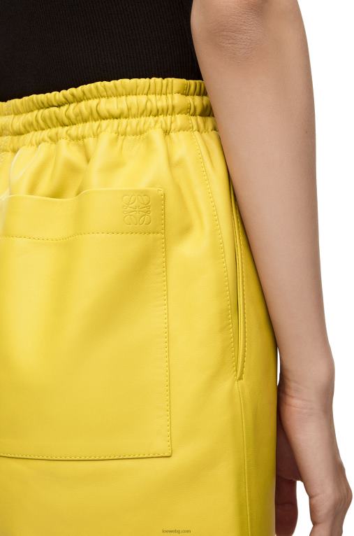 Loewe шорти с шнур от напа F84B81129 Жени жълто