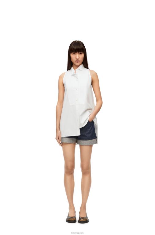 Loewe къси панталони от деним F84B81165 Жени необработен деним