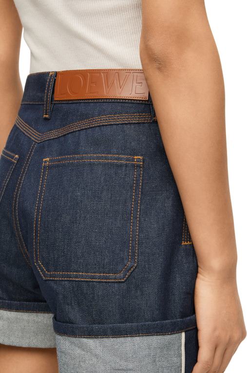 Loewe къси панталони от деним F84B81165 Жени необработен деним