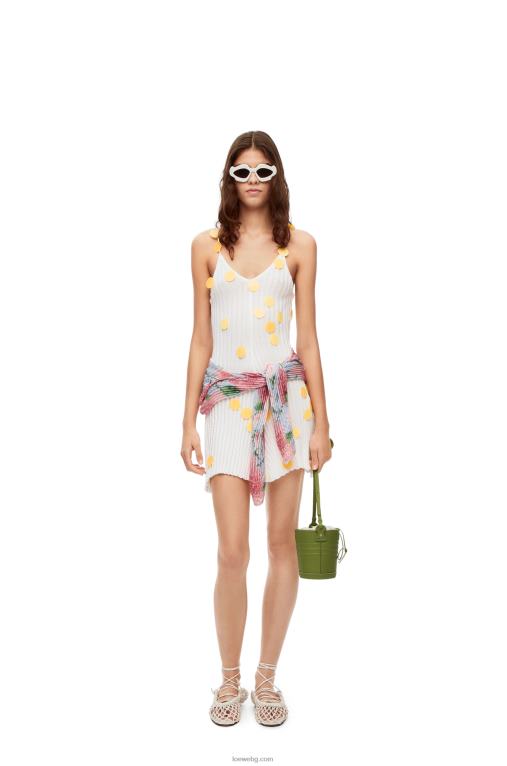 Loewe мини рокля с пайети от вискоза F84B81040 Жени бяло
