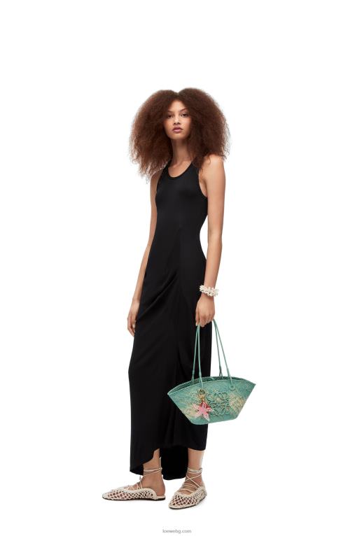 Loewe асиметрична рокля от вискоза F84B81060 Жени черен