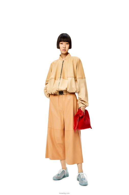 Loewe съкратен панталон с ластик F84B81146 Жени масло