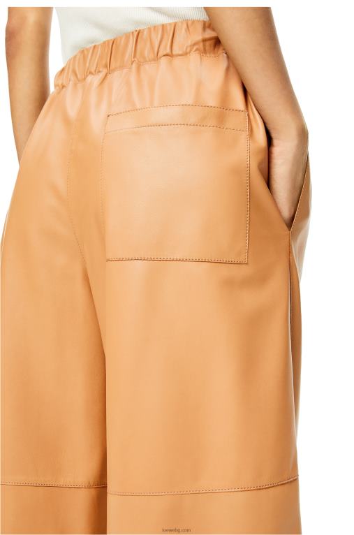 Loewe съкратен панталон с ластик F84B81146 Жени масло