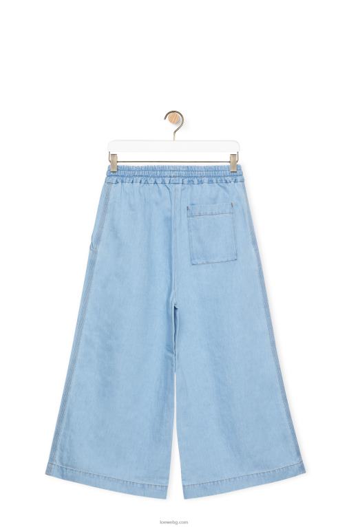 Loewe изрязани панталони от деним F84B81182 Жени светъл деним