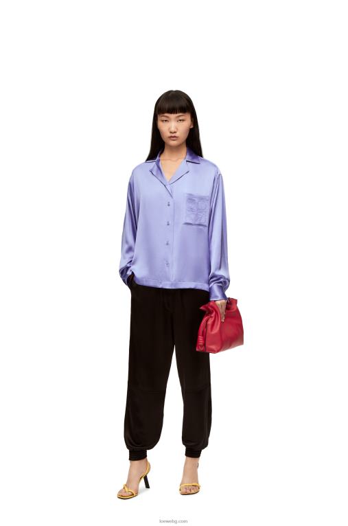 Loewe пижама блуза от коприна F84B8880 Жени люляк