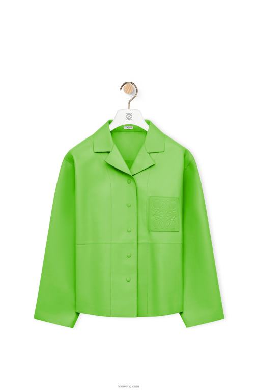 Loewe анаграма пижама блуза от напа F84B8884 Жени fluo зелено