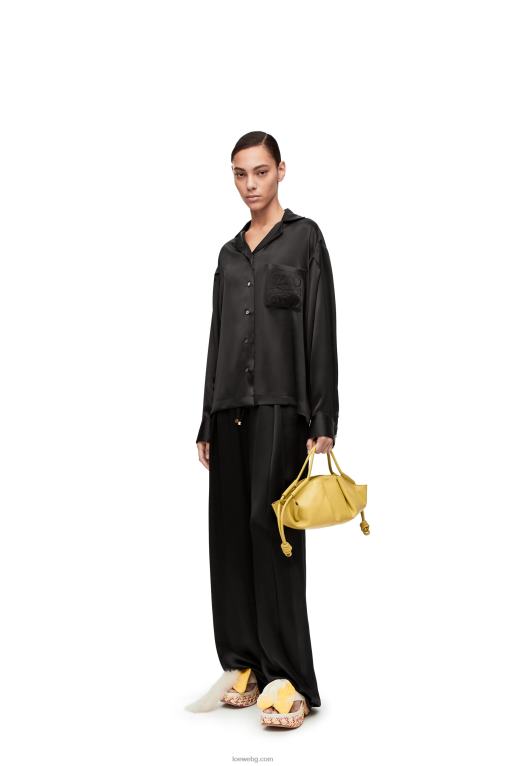 Loewe пижама блуза от коприна F84B8886 Жени черен