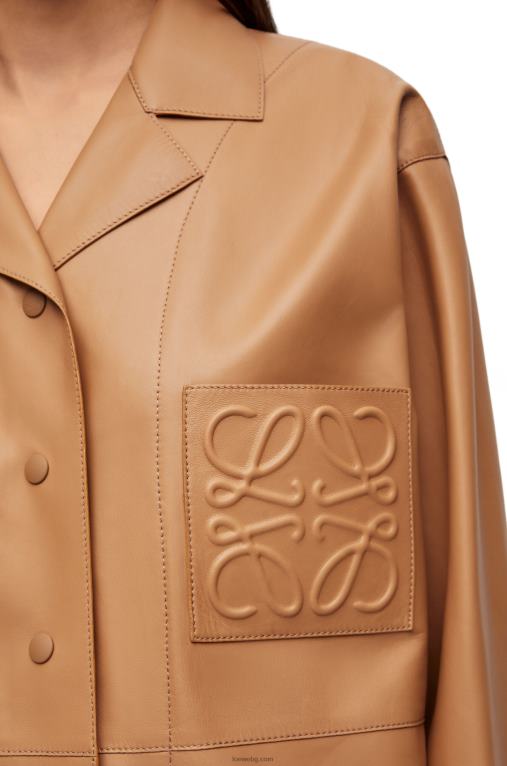 Loewe пижама блуза от агнешка кожа напа F84B8932 Жени карамел
