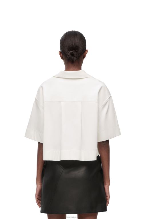 Loewe изрязана риза от деним F84B8859 Жени бяло