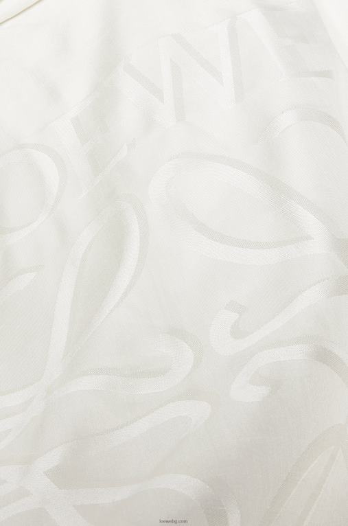 Loewe копринена риза с качулка F84B8922 Жени екрю