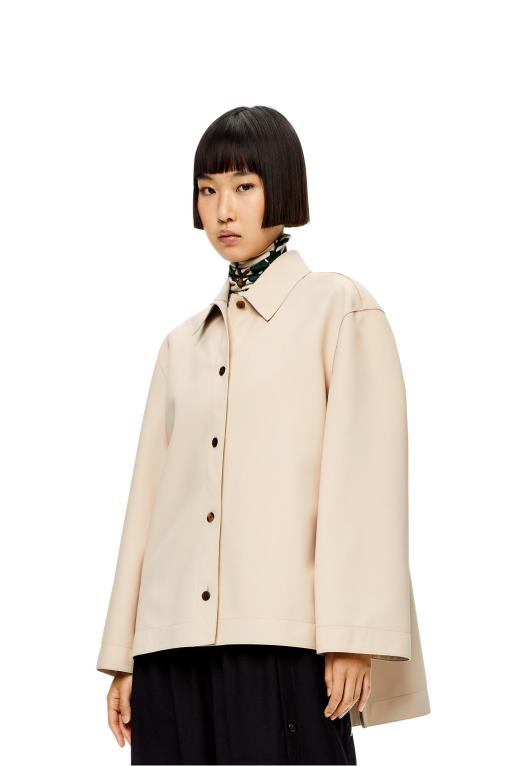 Loewe риза-туника от напа F84B8938 Жени екрю
