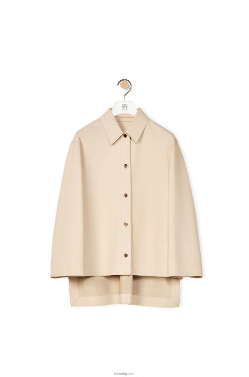 Loewe риза-туника от напа F84B8938 Жени екрю