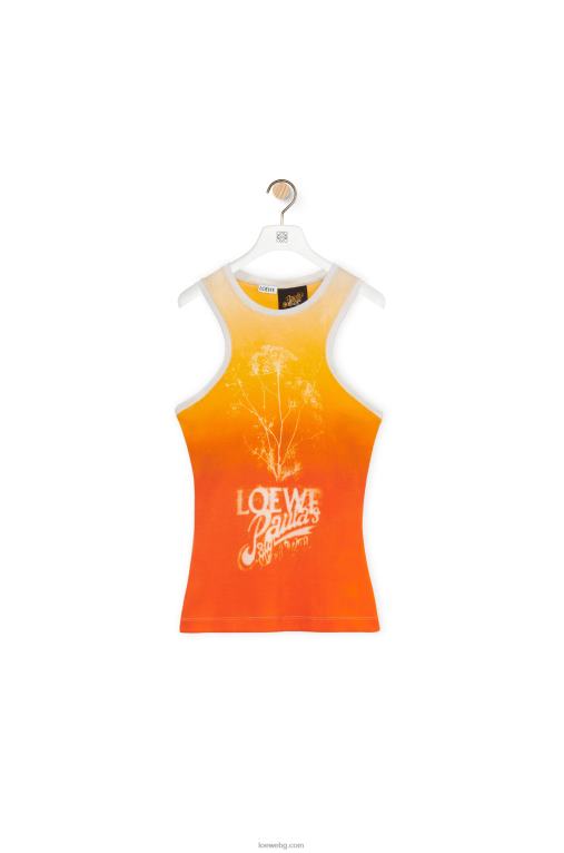 Loewe копър потник от памук F84B8788 Жени жълто/оранжево