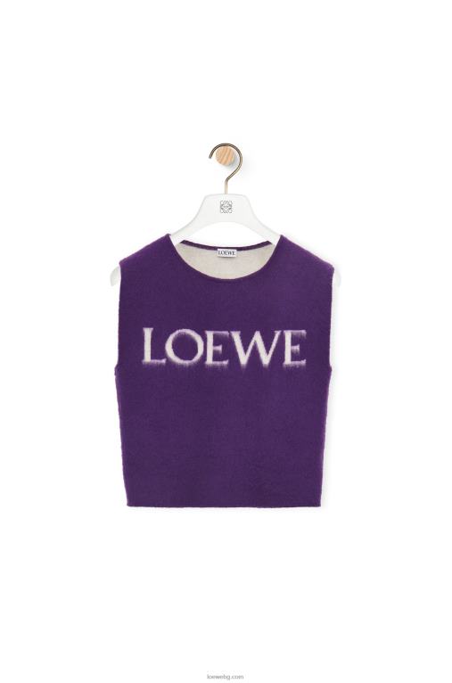 Loewe потник от вълна F84B8907 Жени лилаво