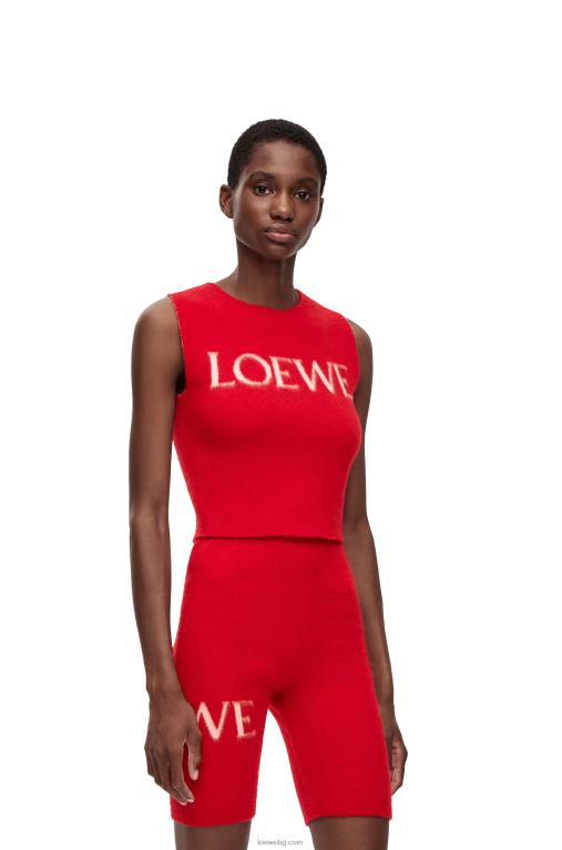 Loewe потник от вълна F84B8908 Жени червен