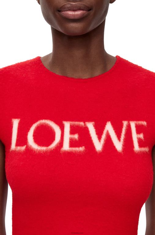 Loewe потник от вълна F84B8908 Жени червен