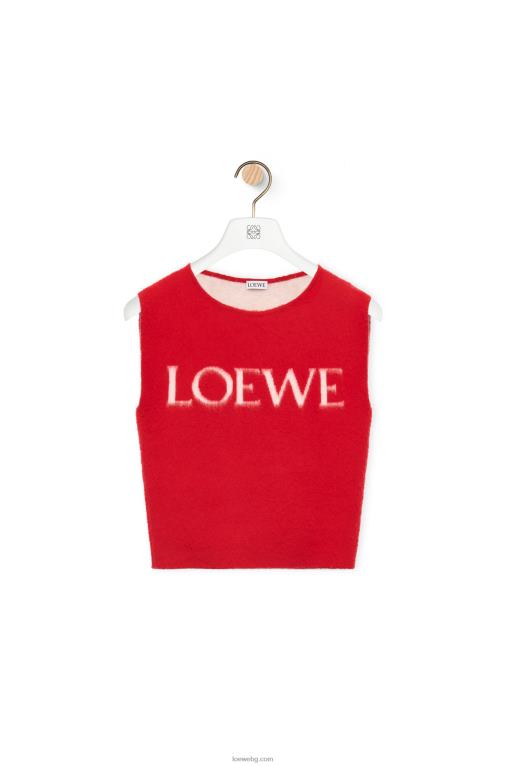 Loewe потник от вълна F84B8908 Жени червен
