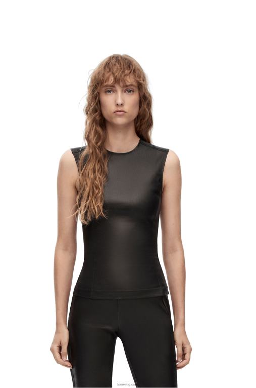 Loewe разтеглив потник от напа F84B8919 Жени черен