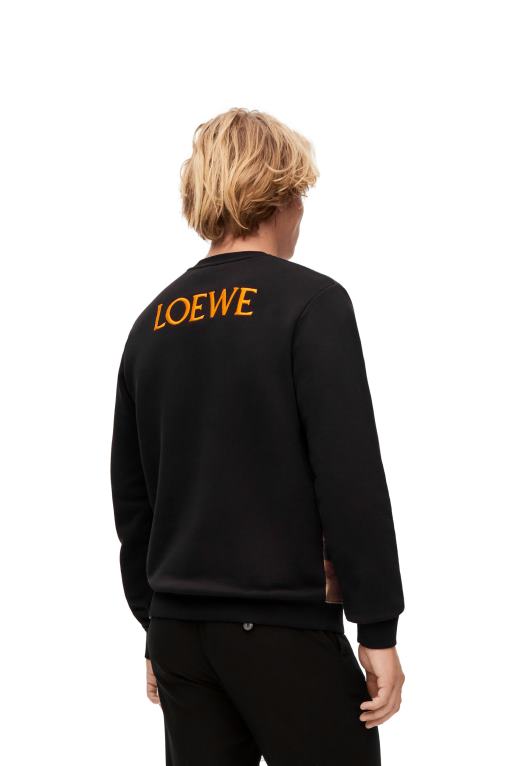 Loewe памучен суичър Calcifer F84B8843 Жени черен/многоцветен