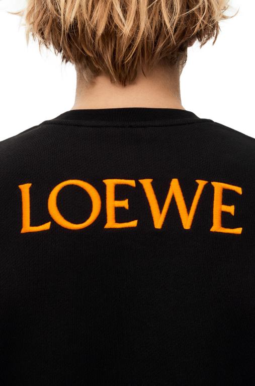 Loewe памучен суичър Calcifer F84B8843 Жени черен/многоцветен