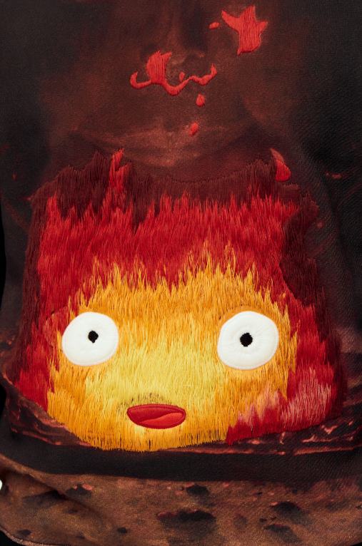 Loewe памучен суичър Calcifer F84B8843 Жени черен/многоцветен