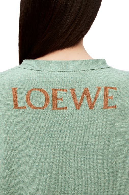 Loewe жилетка от вълна F84B81027 Жени зелен анасон