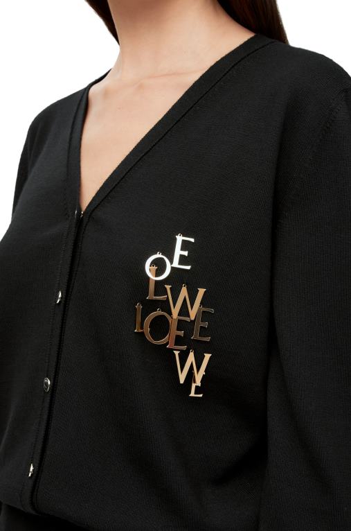 Loewe очарователна жилетка от вълна F84B8960 Жени черен
