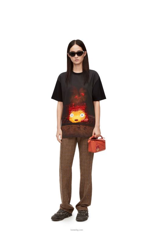 Loewe памучна тениска Calcifer F84B8830 Жени многоцветен