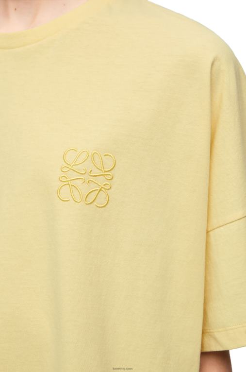 Loewe памучна тениска с квадратна форма F84B8780 Жени лек лимон