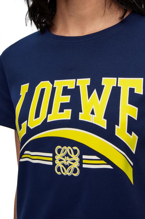 Loewe тениска от памук F84B8837 Жени тъмносин