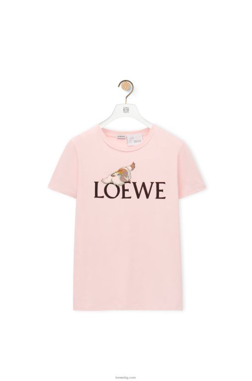 Loewe памучна тениска heen F84B8832 Жени тебешир