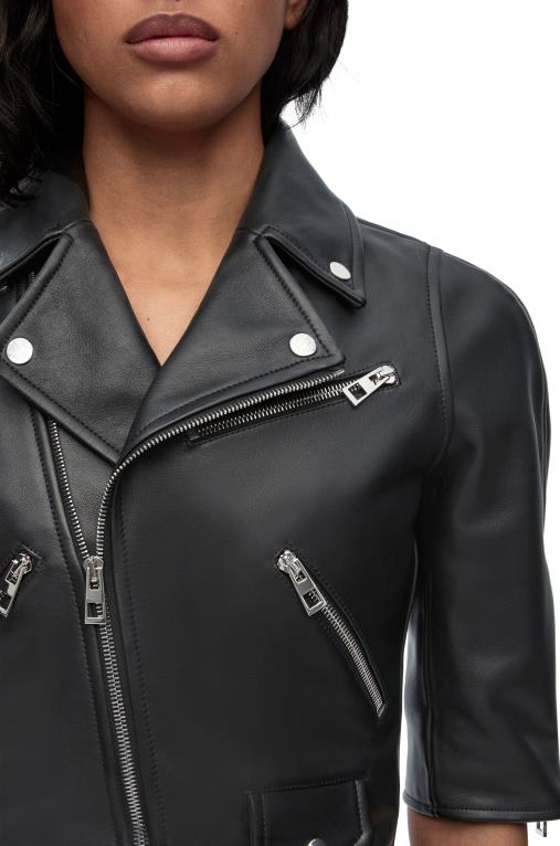 Loewe късо мотоциклетско яке от напа F84B81116 Жени черен