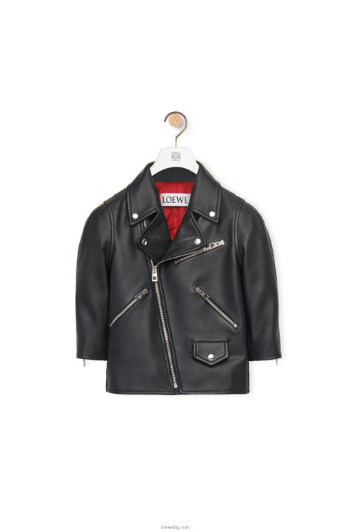 Loewe късо мотоциклетско яке от напа F84B81116 Жени черен