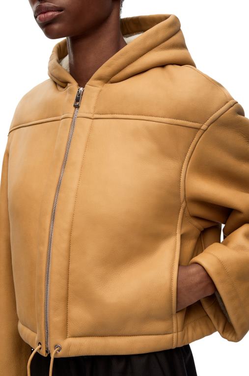 Loewe яке с качулка от стригана F84B81124 Жени бяло злато