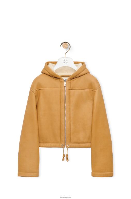 Loewe яке с качулка от стригана F84B81124 Жени бяло злато