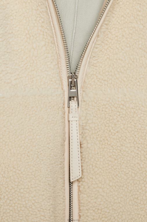 Loewe яке с качулка от стригана F84B81127 Жени слонова кост