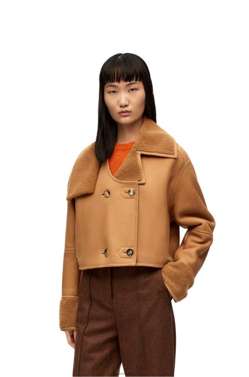 Loewe деконструирано яке от стригана F84B81130 Жени пустинно/бордо
